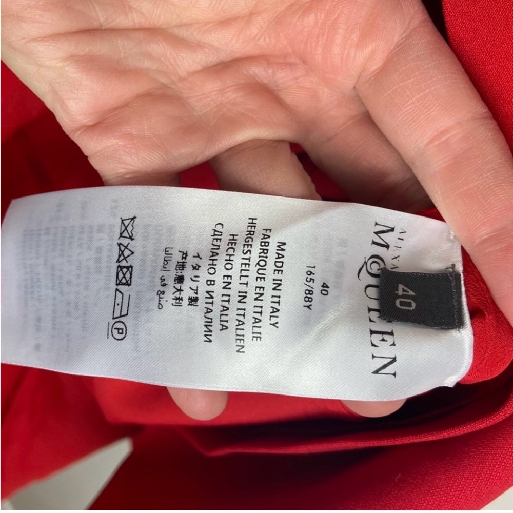 Alexander McQueen Wool Silk Fit Flare Dress 40 - Picture 6 of 8